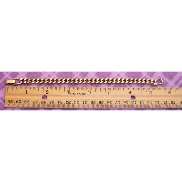 Vintage Curb Chain Style Gold Tone Bracelet 7 1/2 inch by Avon - V9 - Picture 3 of 3